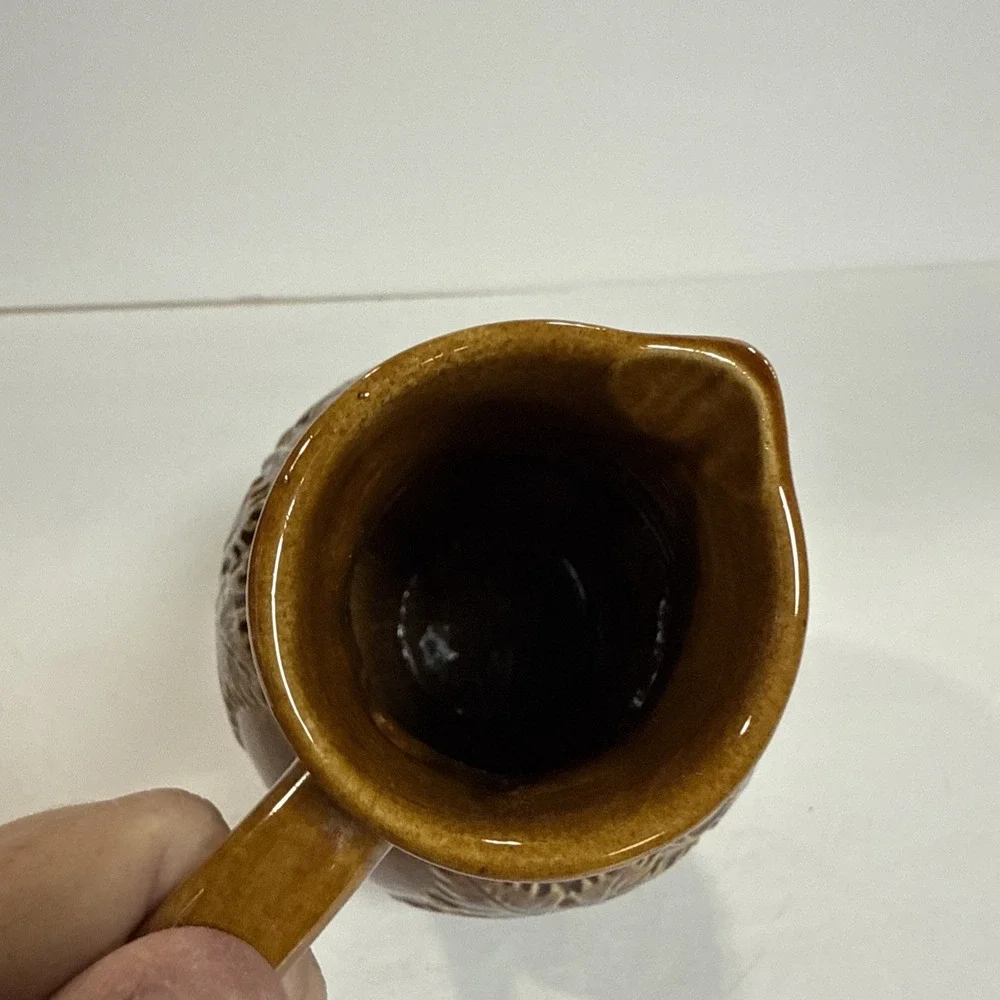 Mittelhaardt brown glazed jug‎ 7in tall